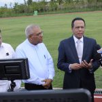 MINISTRO DE EDUCACION ENTREGA LA PISTA DE ATLETISMO  DE BAYAGUANA