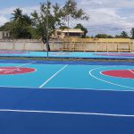 Cancha deportiva remozada en Guerra.